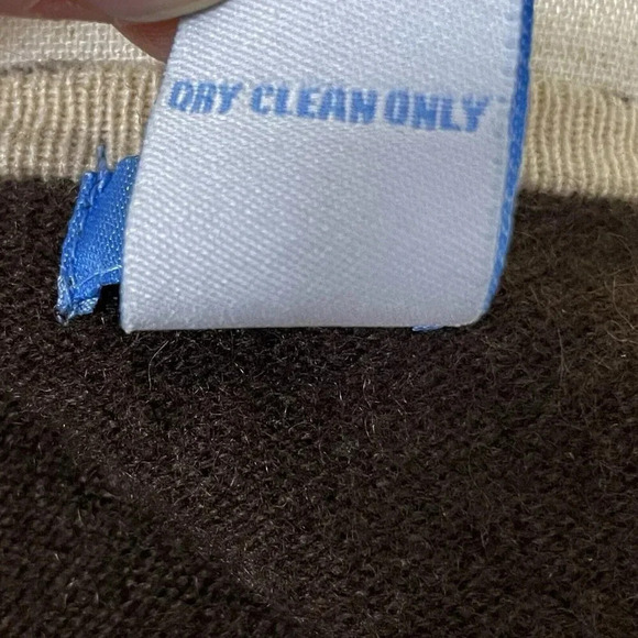 U-Knit 100% CASHMERE Cardigan Sweater Size Small S Pockets Button Front Brown - Picture 13 of 15